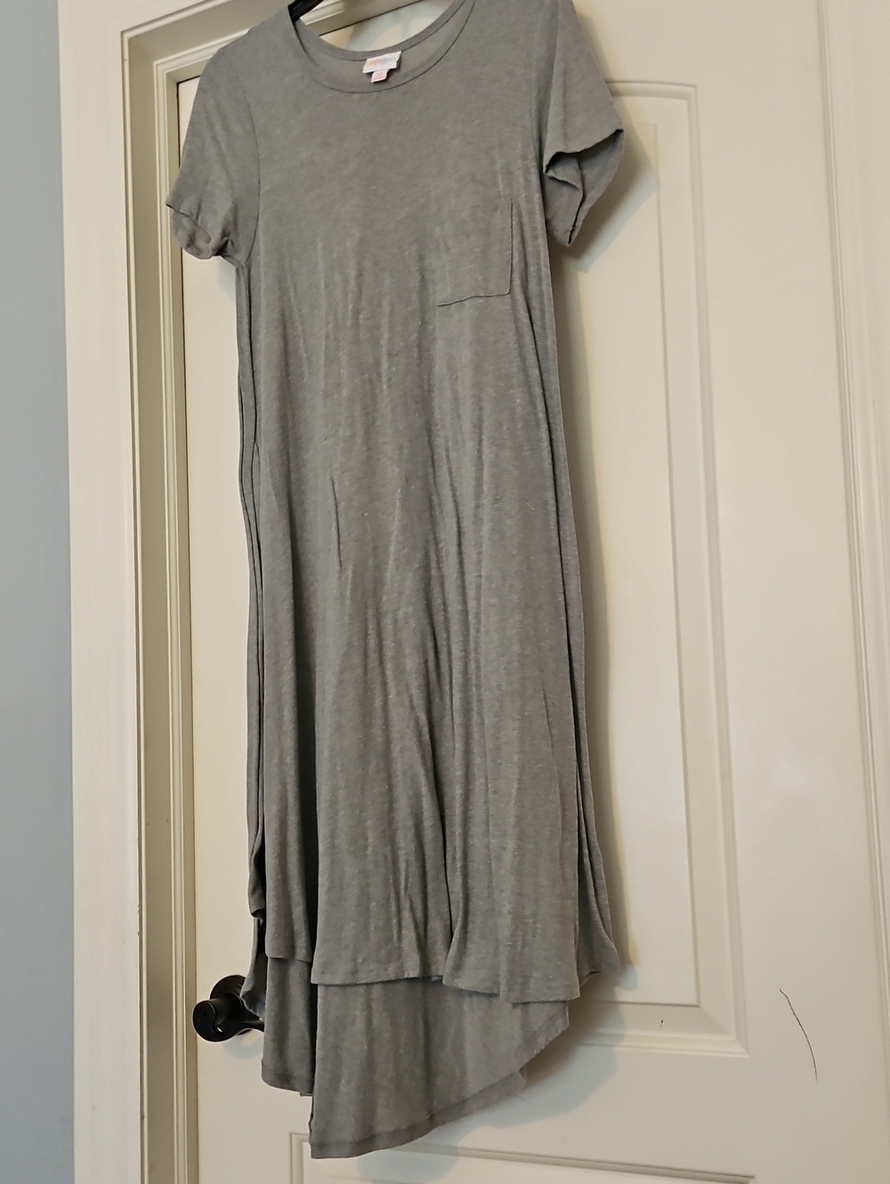 LuLaRoe Gray Midi Swing Dress with Pocket